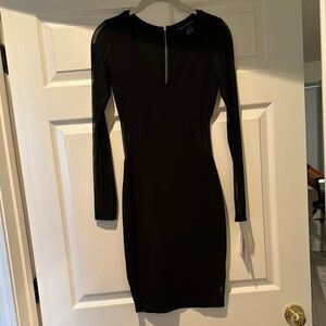 Elegant Black Long Sleeve Dress